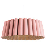 Renata Acoustic Pendant - Black / Rose / Natural Acoustic
