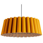 Renata Acoustic Pendant - Black / Yellow / Natural Acoustic