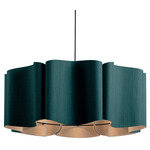 Paulina Acoustic Pendant - Black / Light Petrol / Natural Acoustic Paulina Acoustic Pendant - Black / Light Petrol / Natural Acoustic