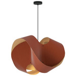 Elvira Pendant - Black / Terracotta / Ash