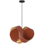 Elvira Pendant - Black / Terracotta / Ash