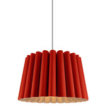 Renata Long Acoustic Pendant - Black / Red / Natural Acoustic Renata Long Acoustic Pendant - Black / Red / Natural Acoustic