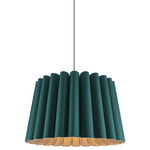 Renata Long Acoustic Pendant - Black / Light Petrol / Natural Acoustic Renata Long Acoustic Pendant - Black / Light Petrol / Natural Acoustic