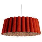 Renata Acoustic Pendant - Black / Red / Natural Acoustic