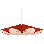 Delfina Acoustic Pendant - Black / Red / Natural Acoustic