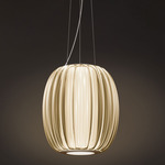 Alma Lume Pendant - Golden Nickel / Amber