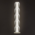 Alma Totem Floor Lamp - Golden Nickel / Fume