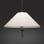 Hat Pendant - Graphite Grey / White Linen