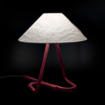 Hat Table Lamp - Japanese Red / Tyvek