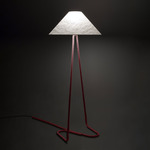 Hat Floor Lamp - Japanese Red / Tyvek