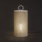 Clara Outdoor Floor Lamp - Matte White Lacquered / Vienna Straw Effect