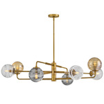 Oberon Chandelier - Heritage Brass / Multicolor