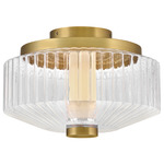 Reign Semi Flush Ceiling Light - Lacquered Brass