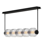 Reign Linear Chandelier - Black / Clear