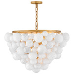 Marabel Chandelier - Brass / White