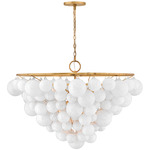 Marabel Chandelier - Brass / White