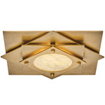 Claude Convertible Ceiling Light - Heritage Brass / Alabaster