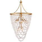 Myra Chandelier - Brass / Rock Crystal
