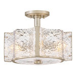 Florian Semi Flush Ceiling Light - Glacial / Clear Water