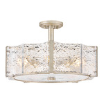 Florian Semi Flush Ceiling Light - Glacial / Clear Water
