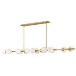 Selene Linear Pendant - Lacquered Brass / White Swirl Selene Linear Pendant - Lacquered Brass / White Swirl