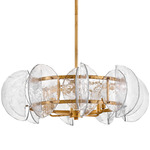 Seraphina Chandelier - Brass / Clear