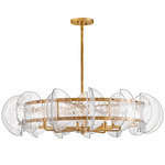 Seraphina Chandelier - Brass / Clear
