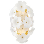 Marianne Wall Sconce - Deluxe Gold / White
