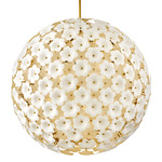 Marianne Globe Chandelier - Deluxe Gold / White