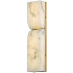 Alune Wall Sconce - Lacquered Brass / Alabaster