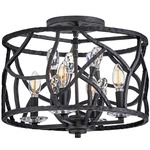 Eve Convertible Semi Flush Ceiling Light - Graphite