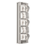 Tessera Wall Sconce - Beige Silver / Tessera Facet Cast Glass