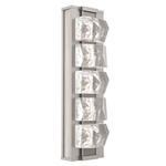 Tessera Wall Sconce - Beige Silver / Tessera Facet Cast Glass