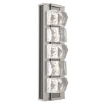 Tessera Wall Sconce - Beige Silver / Tessera Facet Cast Glass