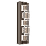 Tessera Wall Sconce - Flat Bronze / Tessera Tetro Cast Glass