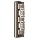 Tessera Wall Sconce - Flat Bronze / Tessera Tetro Cast Glass