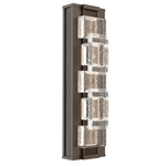 Tessera Wall Sconce - Flat Bronze / Tessera Tetro Cast Glass