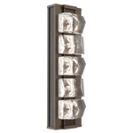 Tessera Wall Sconce - Flat Bronze / Tessera Facet Cast Glass