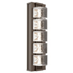 Tessera Wall Sconce - Flat Bronze / Tessera Orb Cast Glass