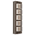 Tessera Wall Sconce - Flat Bronze / Tessera Pave Cast Glass