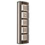 Tessera Wall Sconce - Flat Bronze / Tessera Pave Cast Glass