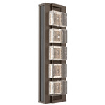 Tessera Wall Sconce - Flat Bronze / Tessera Pave Cast Glass