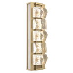 Tessera Wall Sconce - Gilded Brass / Tessera Facet Cast Glass
