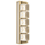 Tessera Wall Sconce - Gilded Brass / Tessera Orb Cast Glass