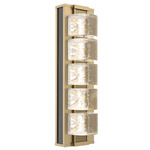 Tessera Wall Sconce - Gilded Brass / Tessera Orb Cast Glass