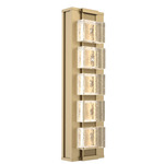 Tessera Wall Sconce - Gilded Brass / Tessera Pave Cast Glass