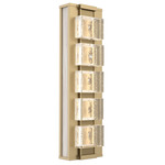 Tessera Wall Sconce - Gilded Brass / Tessera Pave Cast Glass