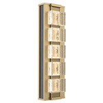 Tessera Wall Sconce - Gilded Brass / Tessera Pave Cast Glass