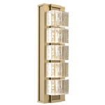 Tessera Wall Sconce - Gilded Brass / Tessera Wave Cast Glass