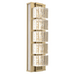 Tessera Wall Sconce - Gilded Brass / Tessera Wave Cast Glass